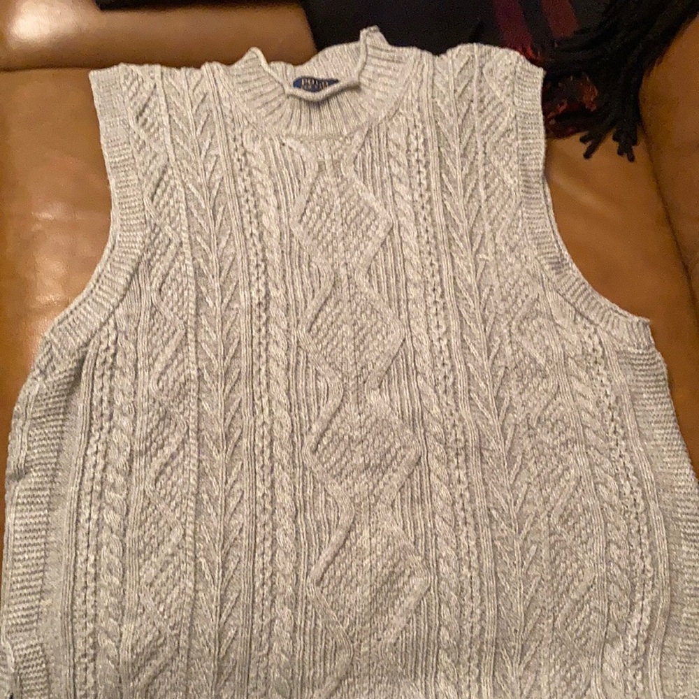 Polo mockneck sleeveless sweater
